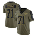 Parkc KC.Chiefs #71 Josh Simmons Player Olive Salute To Service Limited Game Stitched Jerseys