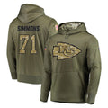 Parkc KC.Chiefs #71 Josh Simmons Player Olive Salute to Service Pullover Hoodies Home Game Stitched Jerseys