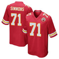 Parkc KC.Chiefs #71 Josh Simmons Player Red Home Game Stitched Jerseys