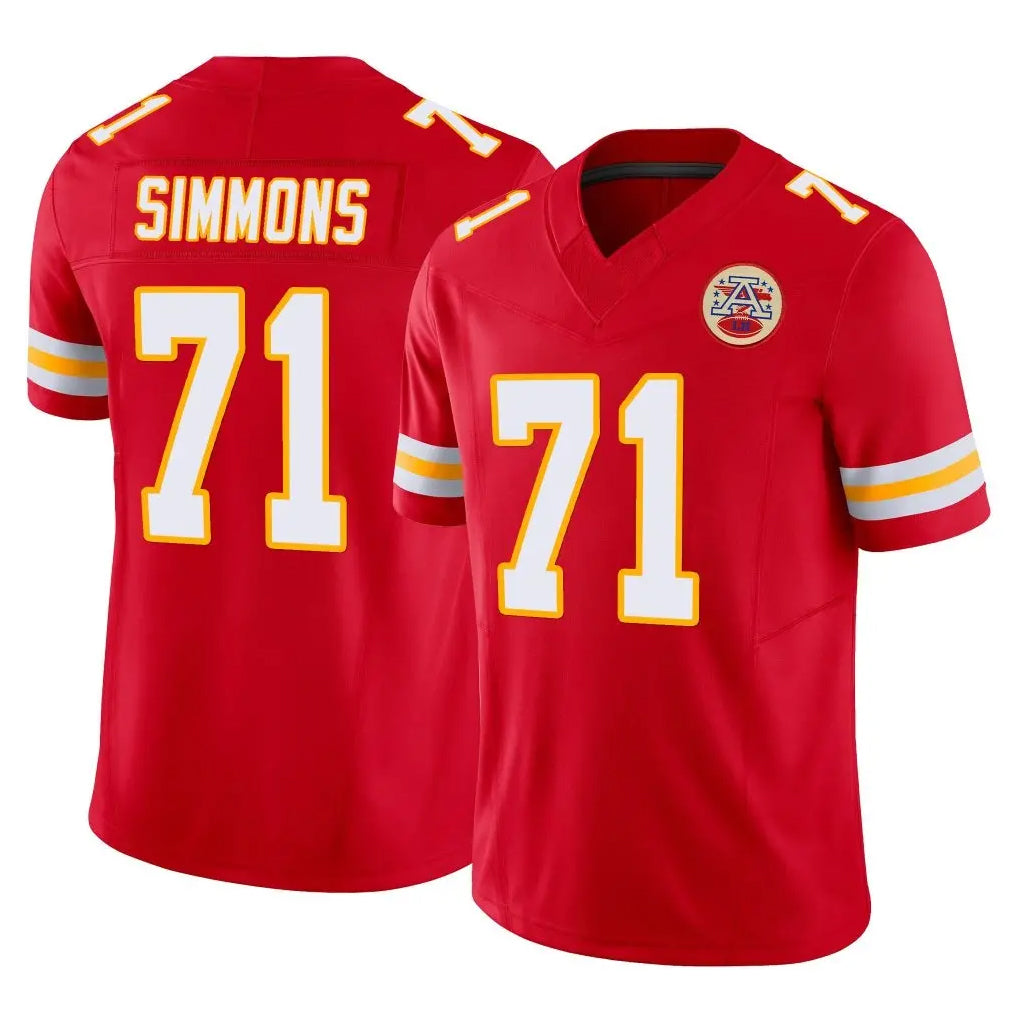 Parkc KC.Chiefs #71 Josh Simmons Player Red Limited Vapor F.U.S.E. Home Game Stitched Jerseys