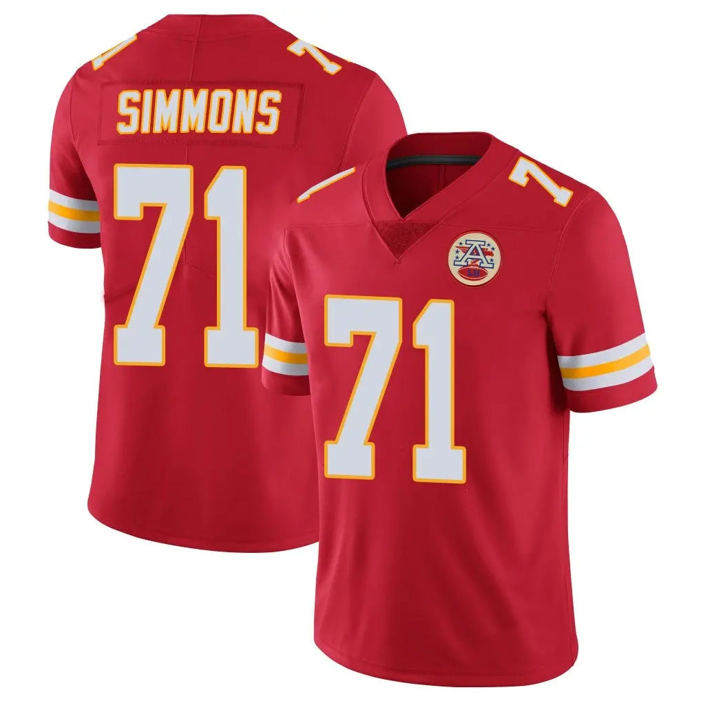 Parkc KC.Chiefs #71 Josh Simmons Player Red Limited Vapor Untouchable Home Game Stitched Jerseys