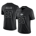 Parkc KC.Chiefs #87 Travis Kelce Player Black Limited Reflective Game Stitched Jerseys