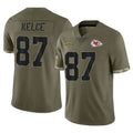 Parkc KC.Chiefs #87 Travis Kelce Player Olive Salute To Service Limited Stitched Jerseys