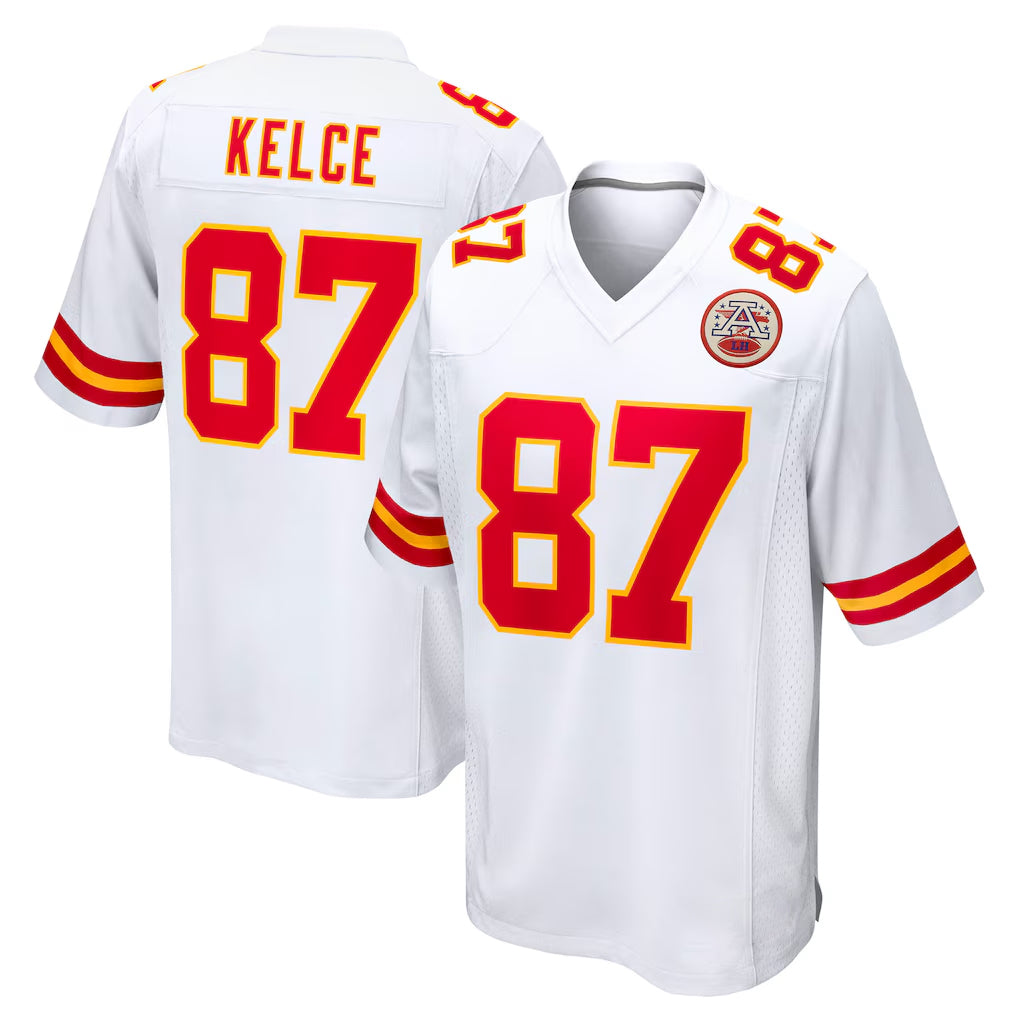 Parkc KC.Chiefs #87 Travis Kelce Player White Home Game Stitched Jerseys