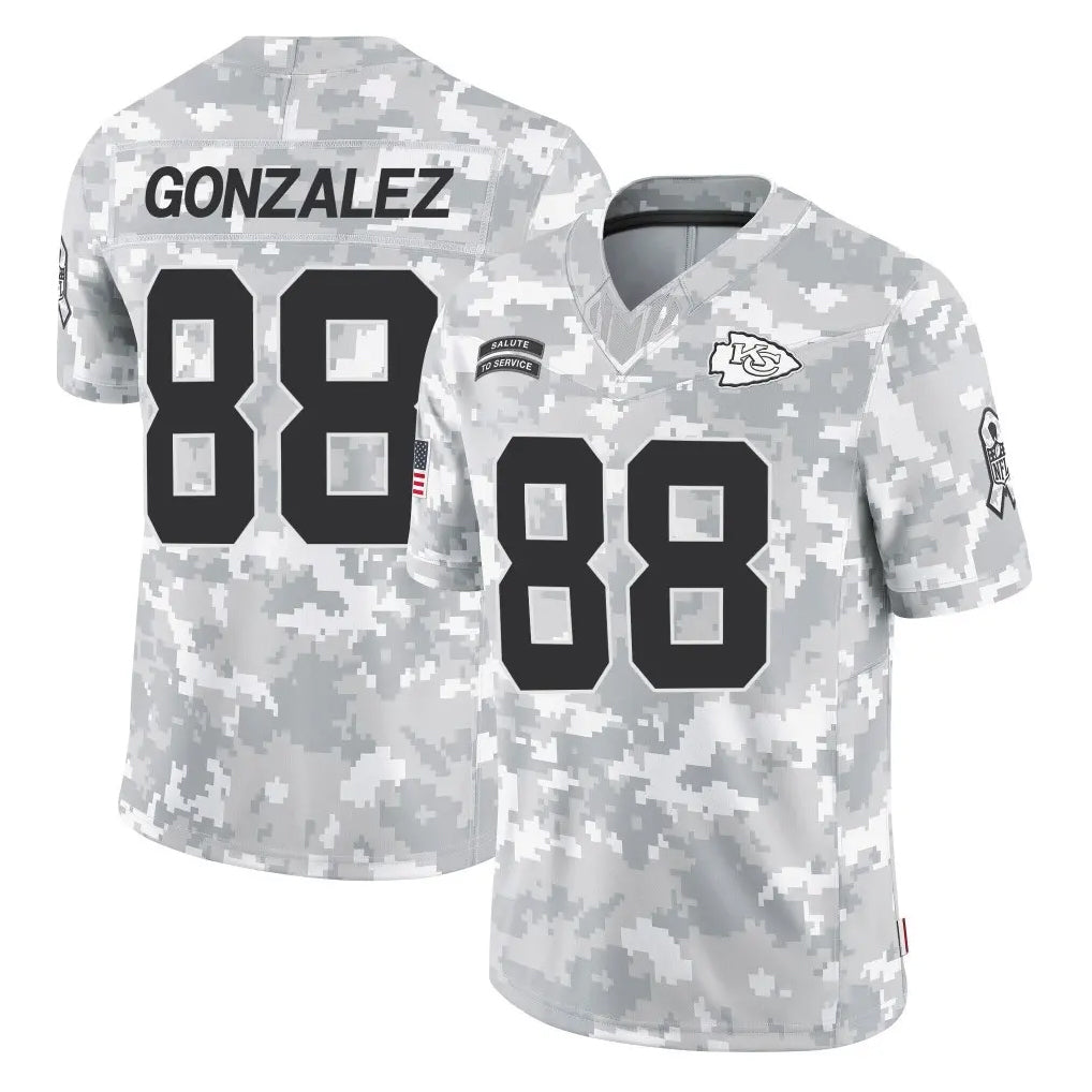 Parkc KC.Chiefs #88 Tony Gonzalez Player Arctic Camo Salute To Service Limited Game Stitched Jerseys