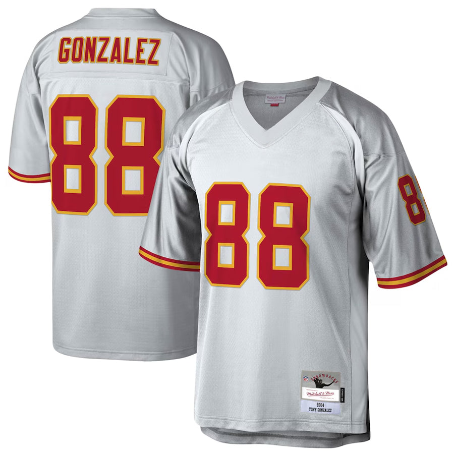 Parkc KC.Chiefs #88 Tony Gonzalez Player Mitchell & Ness Platinum Legacy Football Jerseys