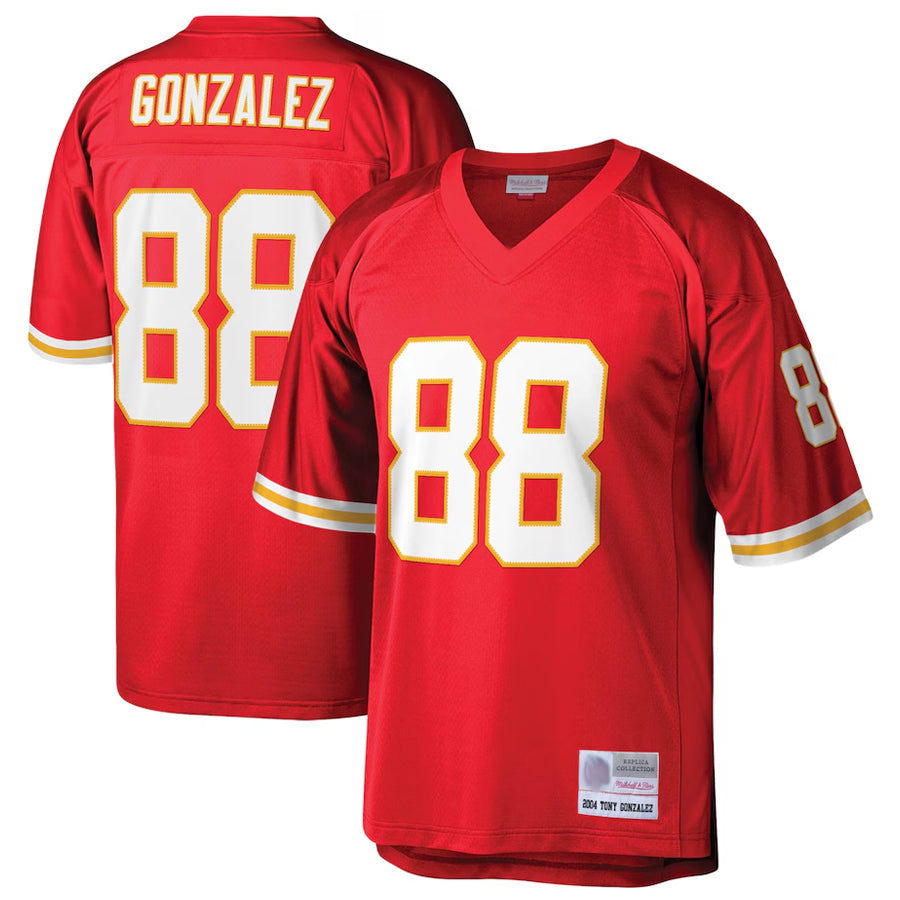Parkc KC.Chiefs #88 Tony Gonzalez Player Mitchell & Ness Red Legacy Football Jerseys