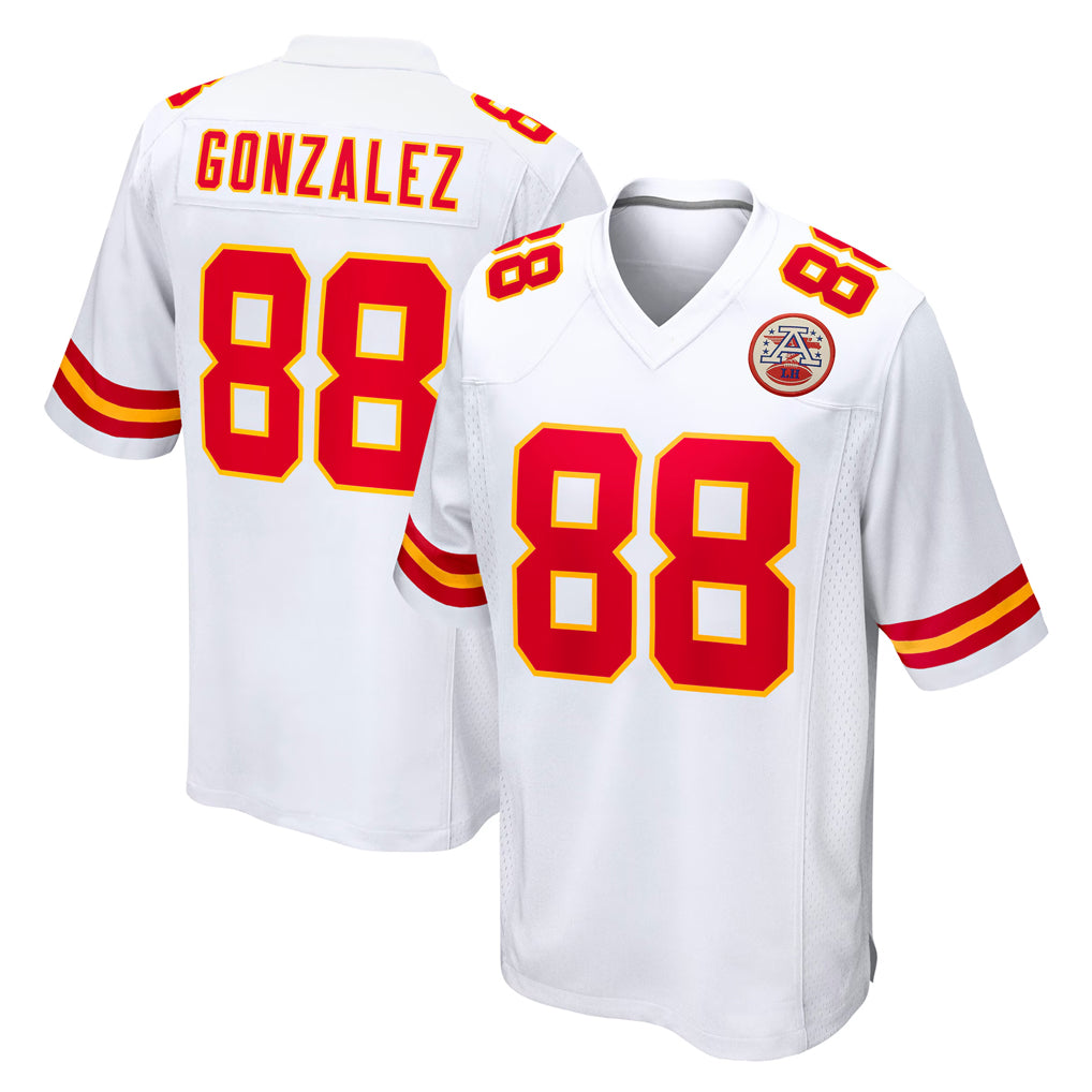 Parkc KC.Chiefs #88 Tony Gonzalez Player White Home Game Stitched Jerseys