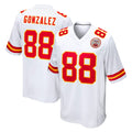 Parkc KC.Chiefs #88 Tony Gonzalez Player White Home Game Stitched Jerseys