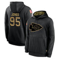 Parkc KC.Chiefs #95 Chris Jones Player Black Salute to Service Hoodies Limited Game Stitched Jerseys