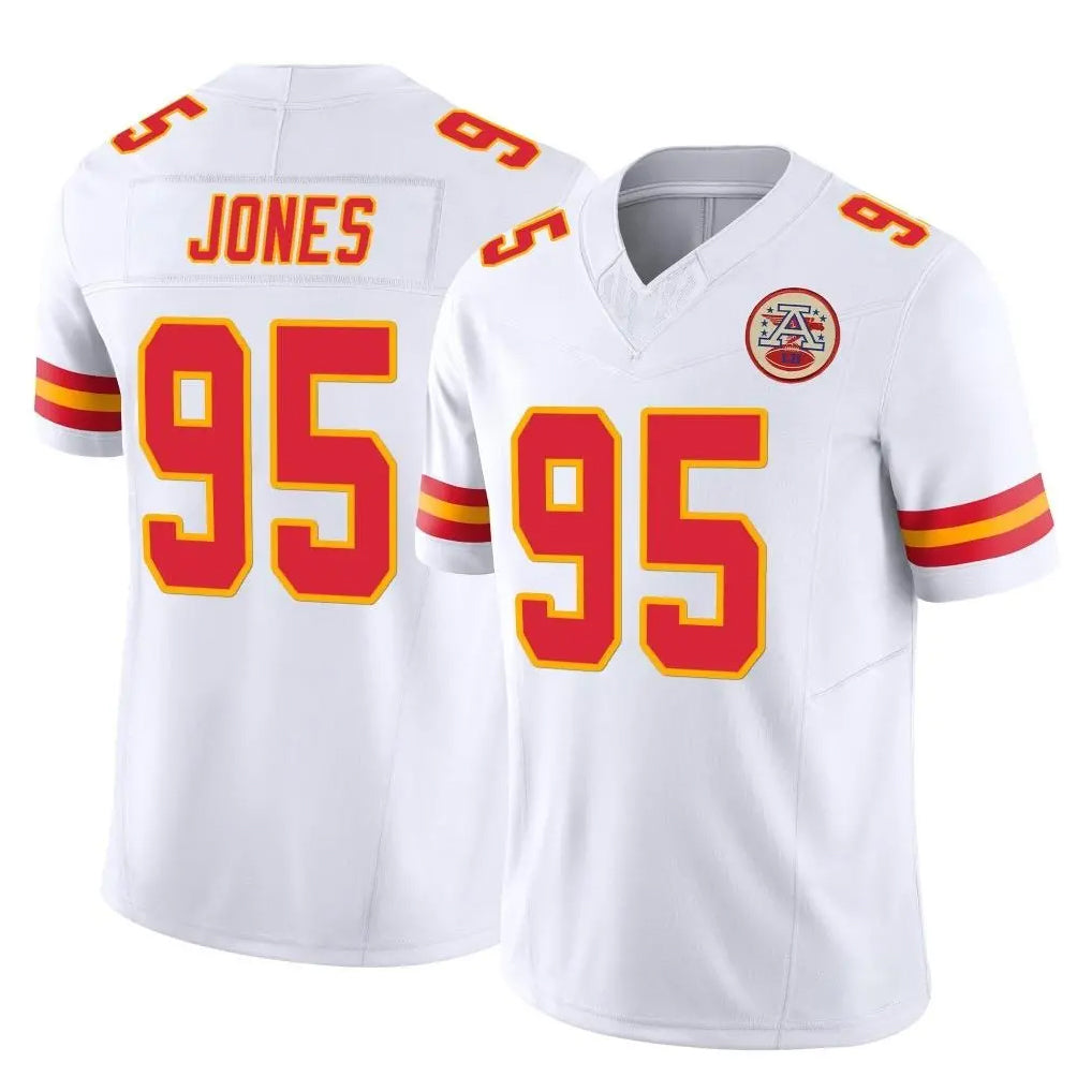 Parkc KC.Chiefs #95 Chris Jones Player White Limited Vapor F.U.S.E. Home Game Stitched Jerseys