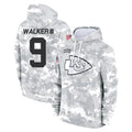 Parkc KC.Chiefs #9 Kenneth Walker III Player Arctic Camo Salute to Service Hoodies Limited Game Stitched Jerseys