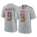 Parkc KC.Chiefs #9 Kenneth Walker III Player Gray Atmosphere Fashion Game Stitched Jerseys