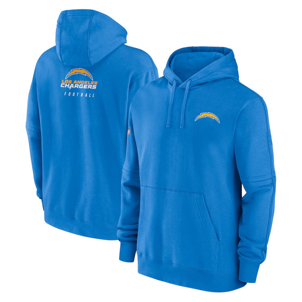 Parkc LA.Chargers Blue LOGO Pullover Hoodies Home Game Blank Player Stitched Jerseys