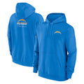 Parkc LA.Chargers Blue LOGO Pullover Hoodies Home Game Blank Player Stitched Jerseys