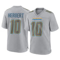 Parkc LA.Chargers #10 Justin Herbert Player Gray Atmosphere Fashion Home Game Stitched Jerseys