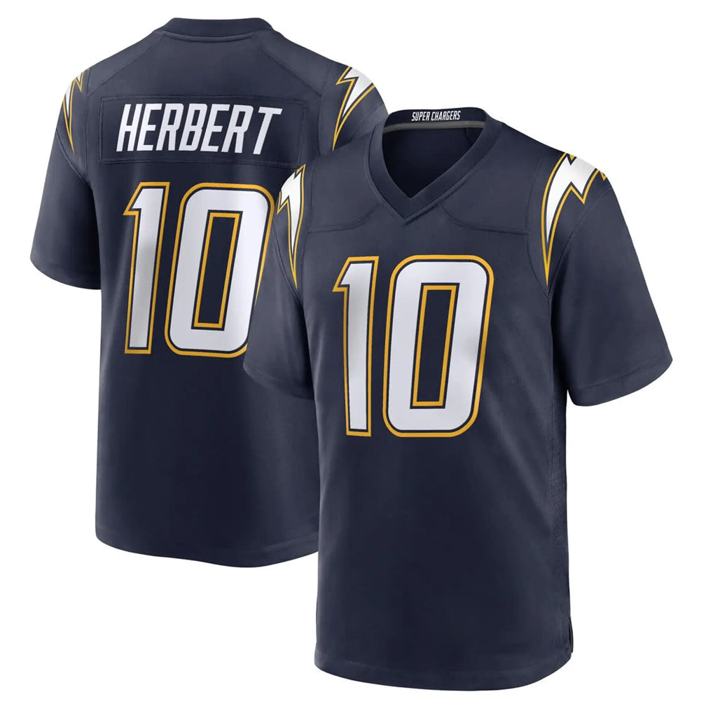 Parkc LA.Chargers #10 Justin Herbert Player Navy Alternate Home Game Stitched Jerseys