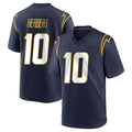 Parkc LA.Chargers #10 Justin Herbert Player Navy Home Game Stitched Jerseys