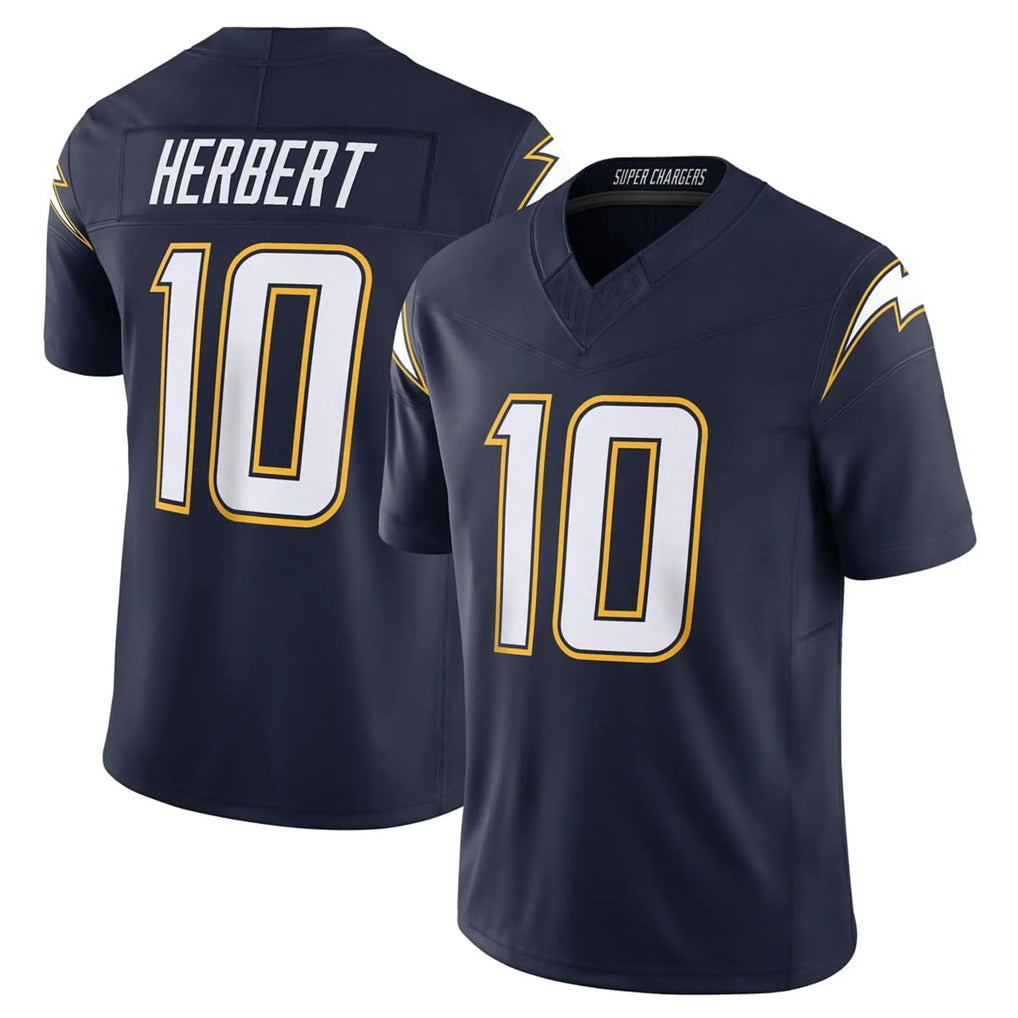 Parkc LA.Chargers #10 Justin Herbert Player Navy Vapor F.U.S.E. Limited Home Game Stitched Jerseys