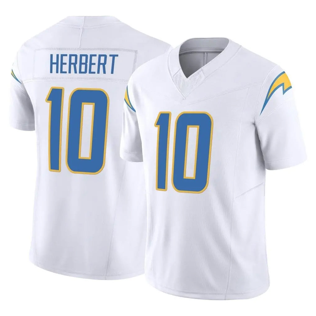 Parkc LA.Chargers #10 Justin Herbert Player White Limited Vapor F.U.S.E. Home Game Stitched Jerseys