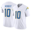 Parkc LA.Chargers #10 Justin Herbert Player White Limited Vapor F.U.S.E. Home Game Stitched Jerseys