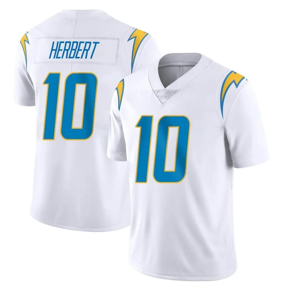 Parkc LA.Chargers #10 Justin Herbert Player White Limited Vapor Untouchable Home Game Stitched Jerseys