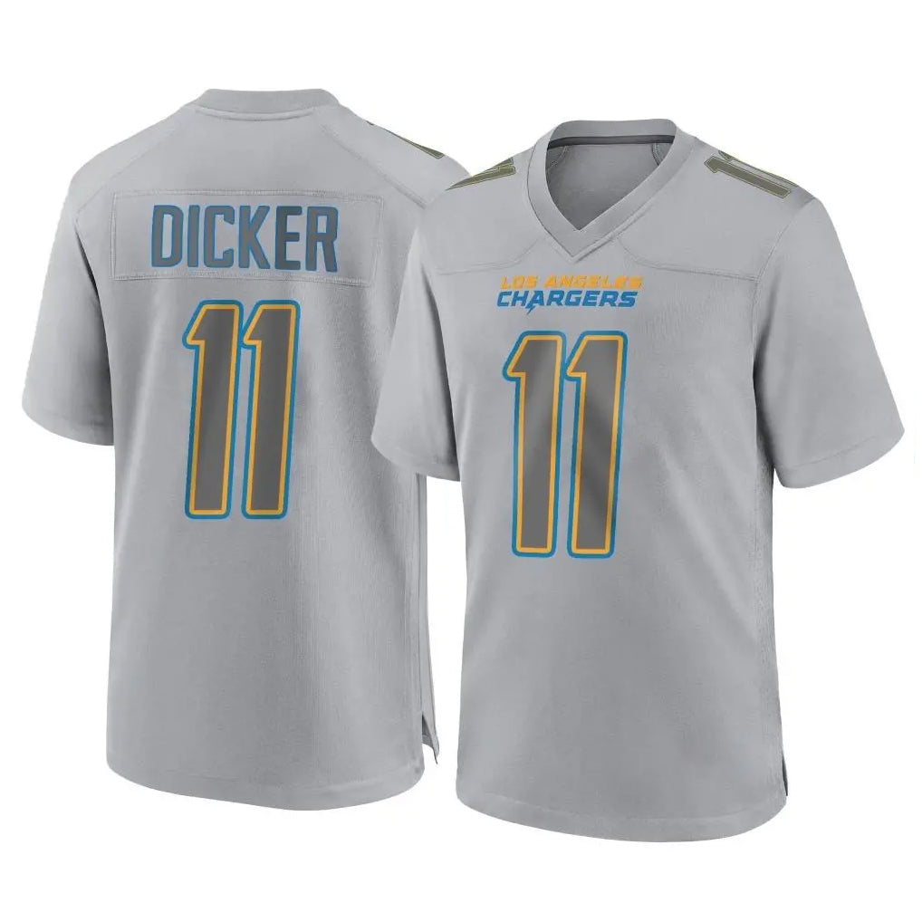 Parkc LA.Chargers #11 Cameron Dicker Player Gray Atmosphere Fashion Home Game Stitched Jerseys