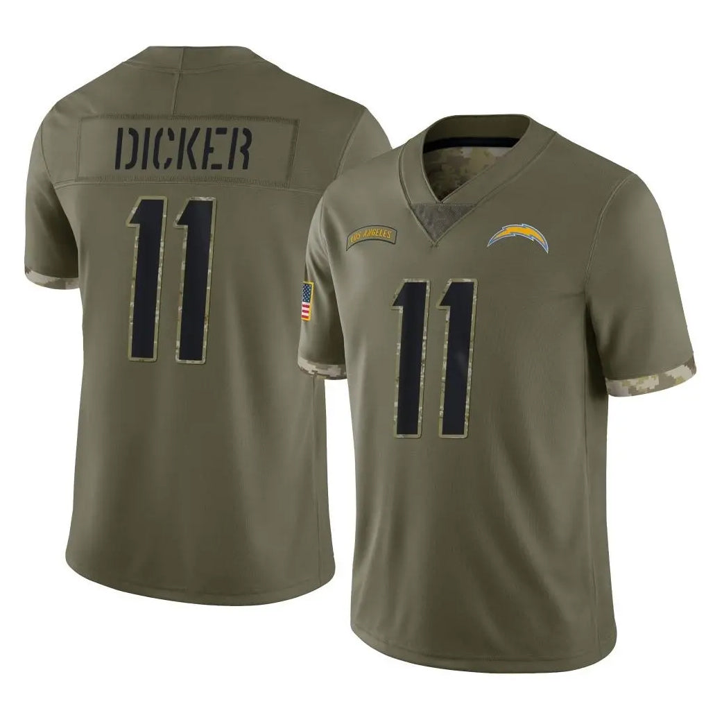 Parkc LA.Chargers #11 Cameron Dicker Player Olive Salute To Service Limited Stitched Jerseys