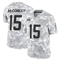 Parkc LA.Chargers #15 Ladd McConkey Player Arctic Camo Salute To Service Limited Game Stitched Jerseys