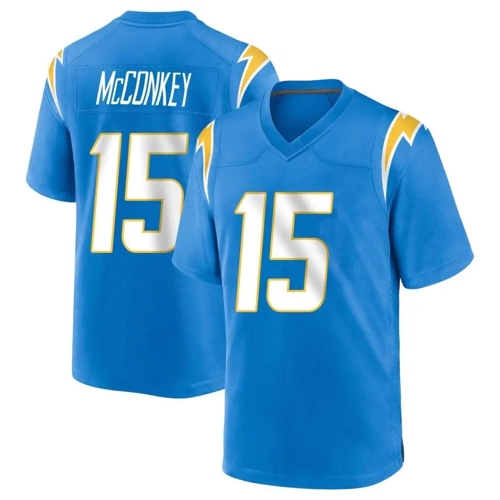 Parkc LA.Chargers #15 Ladd McConkey Player Blue Home Game Stitched Jerseys