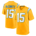 Parkc LA.Chargers #15 Ladd McConkey Player Gold Home Game Stitched Jerseys