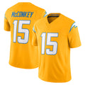 Parkc LA.Chargers #15 Ladd McConkey Player Gold Limited Vapor F.U.S.E. Home Game Stitched Jerseys