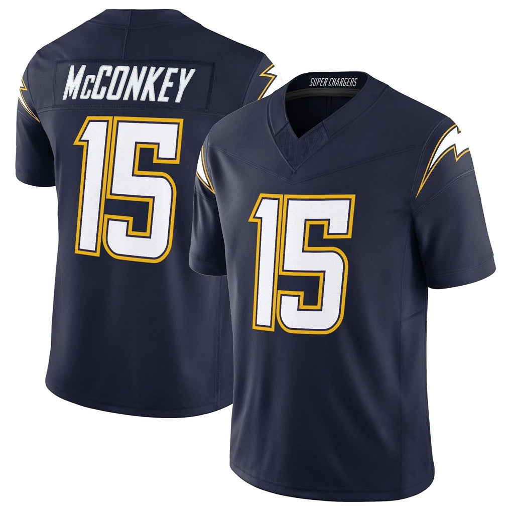 Parkc LA.Chargers #15 Ladd McConkey Player Navy Vapor F.U.S.E. Limited Home Game Stitched Jerseys