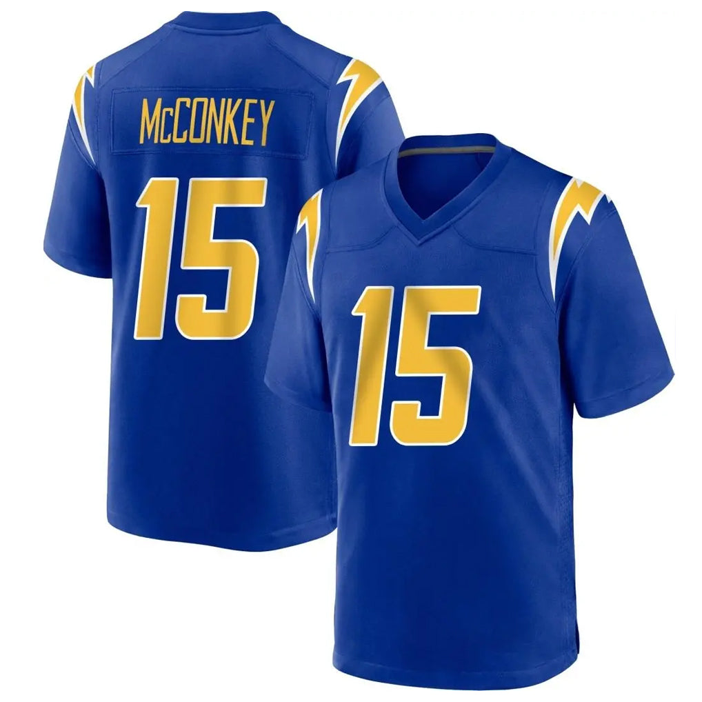Parkc LA.Chargers #15 Ladd McConkey Player Royal Home Game Stitched Jerseys