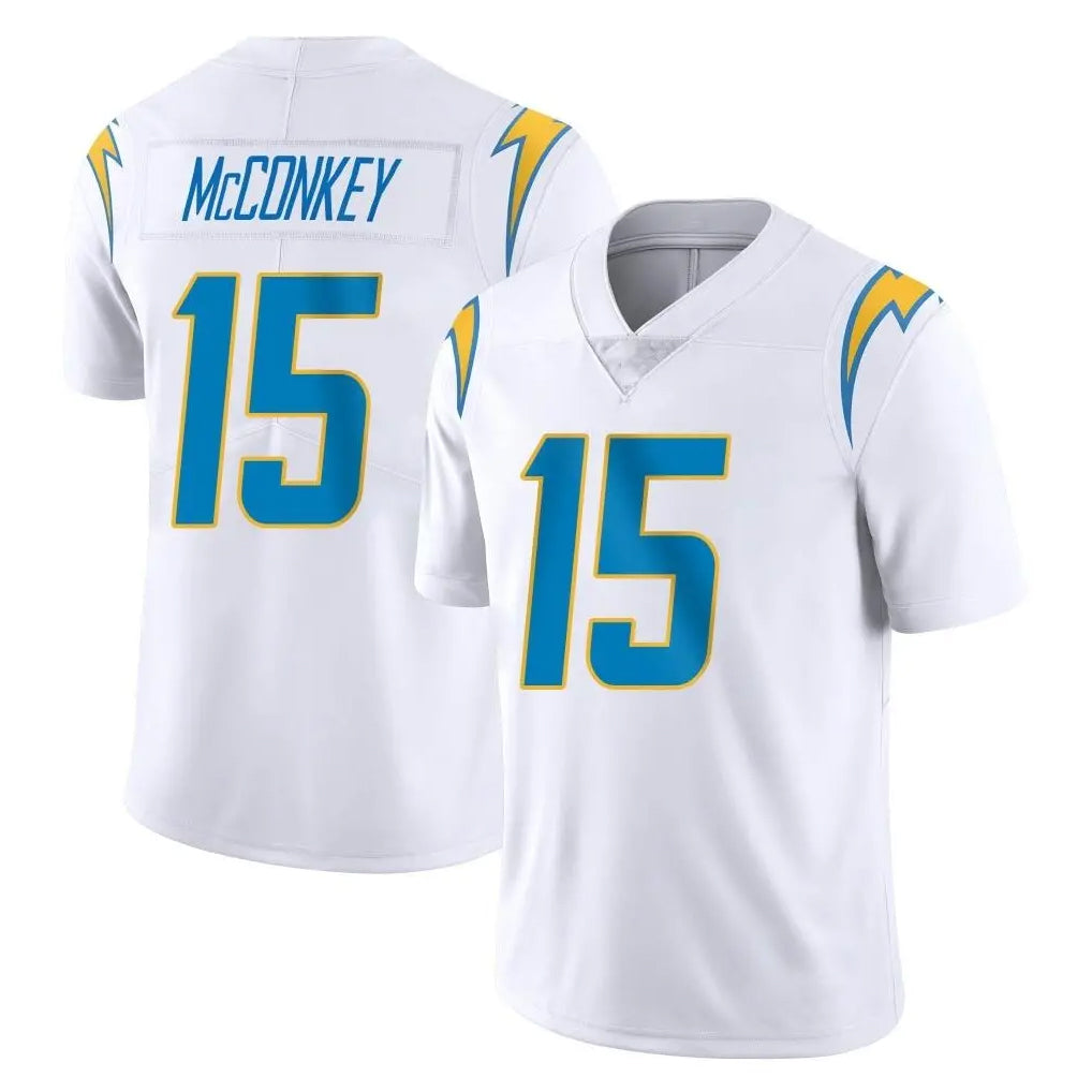 Parkc LA.Chargers #15 Ladd McConkey Player White Limited Vapor Untouchable Home Game Stitched Jerseys