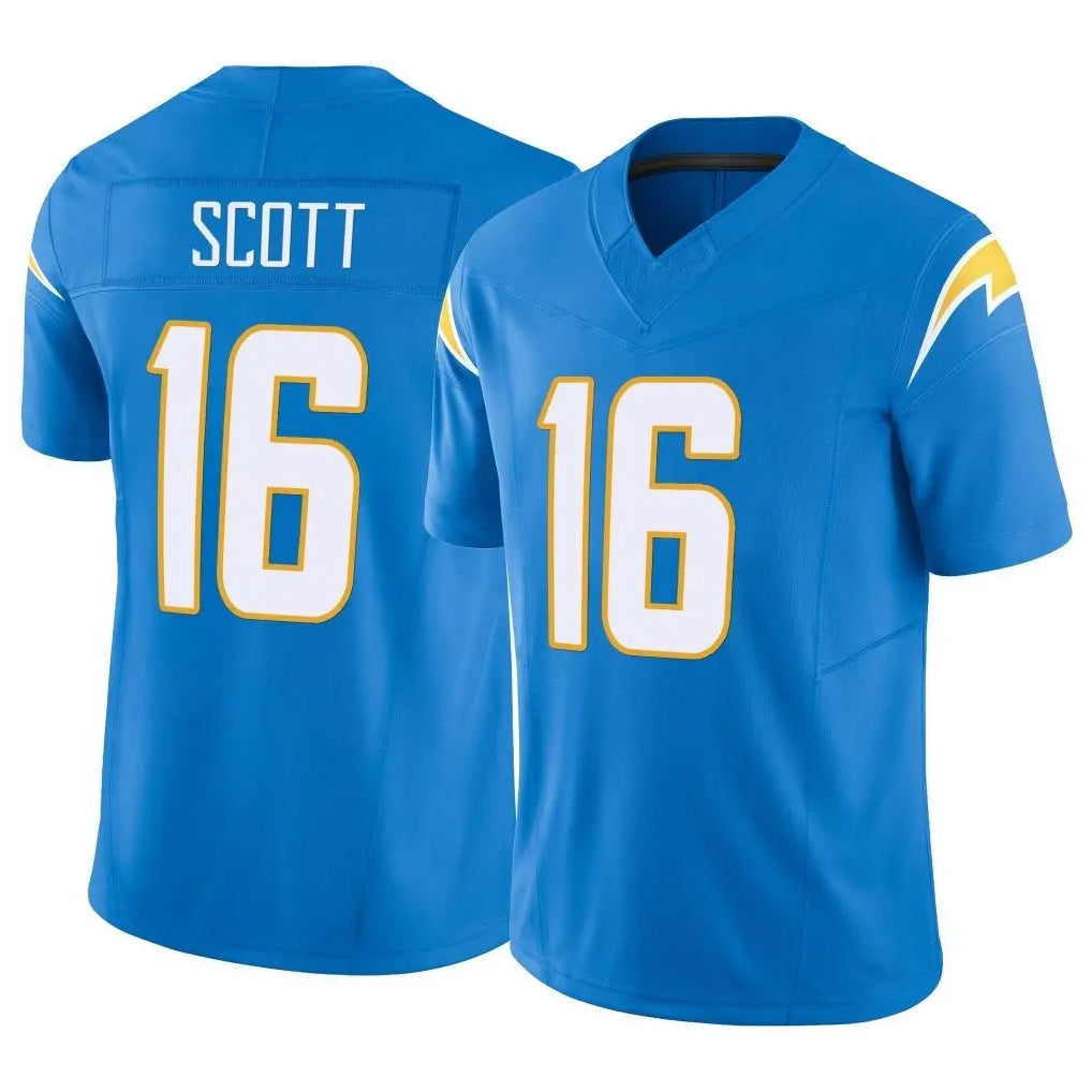 Parkc LA.Chargers #16 J.K. Scott Player Blue Limited Vapor F.U.S.E. Home Game Stitched Jerseys