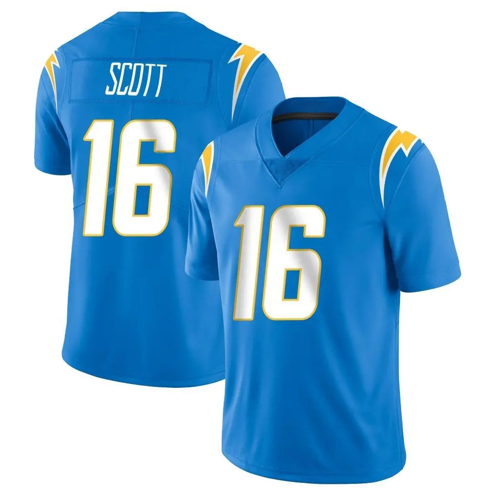 Parkc LA.Chargers #16 J.K. Scott Player Blue Limited Vapor Untouchable Home Game Stitched Jerseys