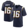 Parkc LA.Chargers #16 J.K. Scott Player Navy Alternate Home Game Stitched Jerseys
