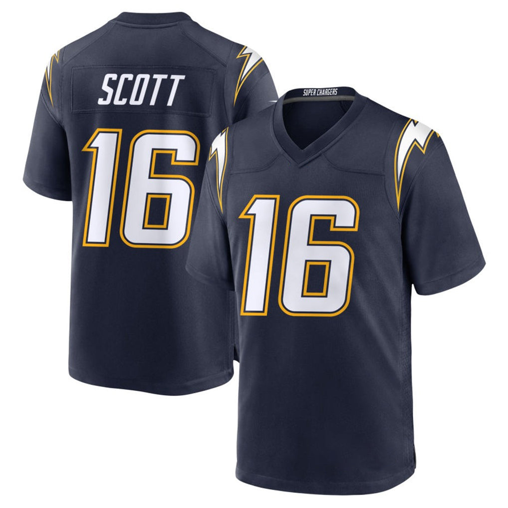 Parkc LA.Chargers #16 J.K. Scott Player Navy Alternate Home Game Stitched Jerseys