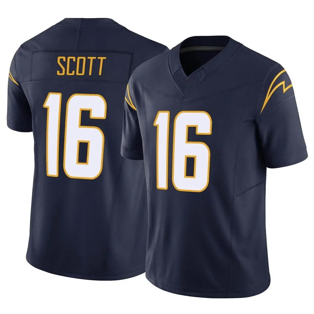 Parkc LA.Chargers #16 J.K. Scott Player Navy Limited Vapor F.U.S.E. Home Game Stitched Jerseys