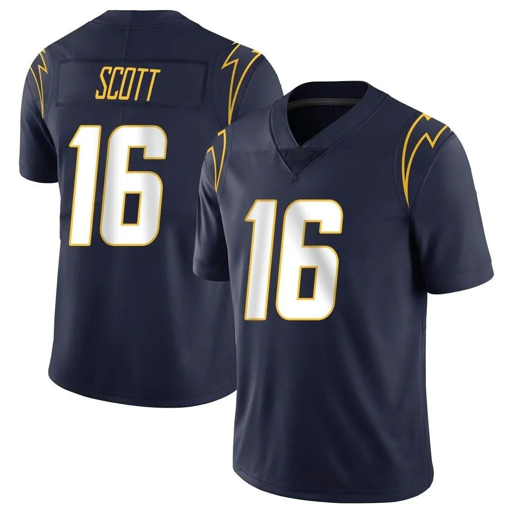 Parkc LA.Chargers #16 J.K. Scott Player Navy Limited Vapor Untouchable Home Game Stitched Jerseys
