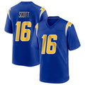 Parkc LA.Chargers #16 J.K. Scott Player Royal Home Game Stitched Jerseys