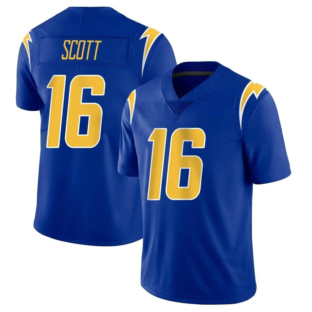 Parkc LA.Chargers #16 J.K. Scott Player Royal Limited Vapor Home Game Stitched Jerseys