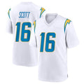 Parkc LA.Chargers #16 J.K. Scott Player White Home Game Stitched Jerseys