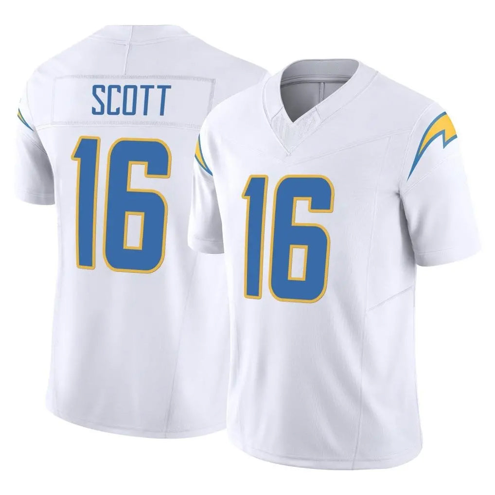 Parkc LA.Chargers #16 J.K. Scott Player White Limited Vapor F.U.S.E. Home Game Stitched Jerseys