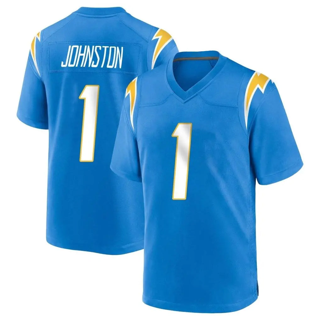 Parkc LA.Chargers #1 Quentin Johnston Player Blue Home Game Stitched Jerseys