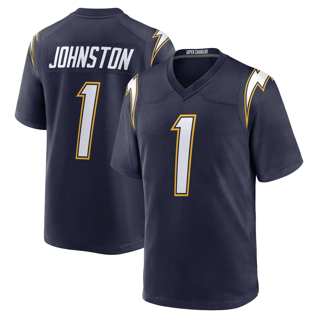 Parkc LA.Chargers #1 Quentin Johnston Player Navy Alternate Home Game Stitched Jerseys