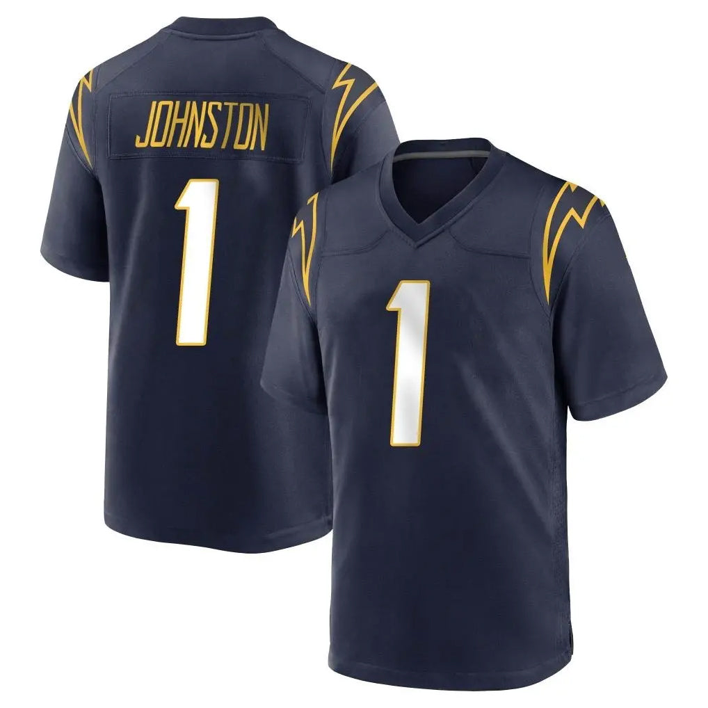 Parkc LA.Chargers #1 Quentin Johnston Player Navy Home Game Stitched Jerseys
