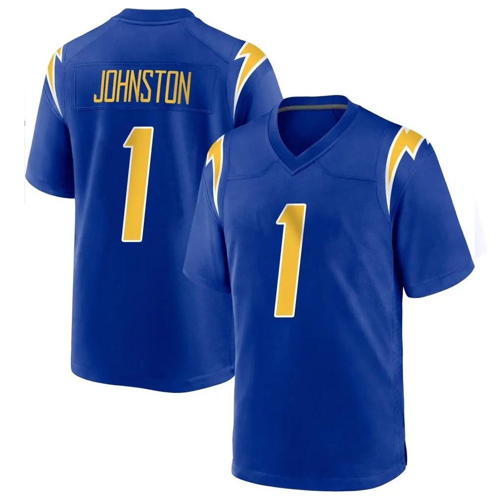 Parkc LA.Chargers #1 Quentin Johnston Player Royal Home Game Stitched Jerseys