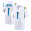 Parkc LA.Chargers #1 Quentin Johnston Player White Home Game Stitched Jerseys